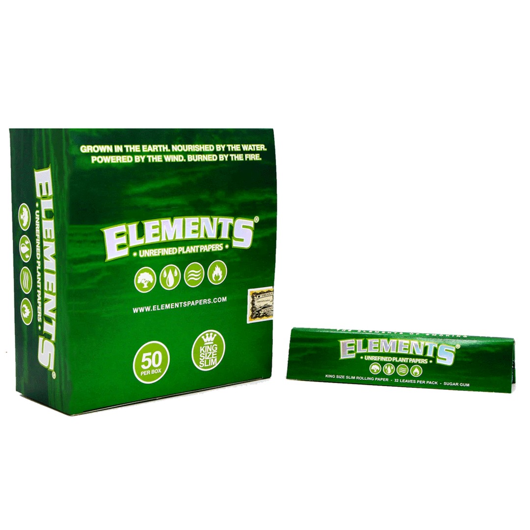 Elements Green Cartine Lunghe Vegetali Verdi - Box 50 Pz