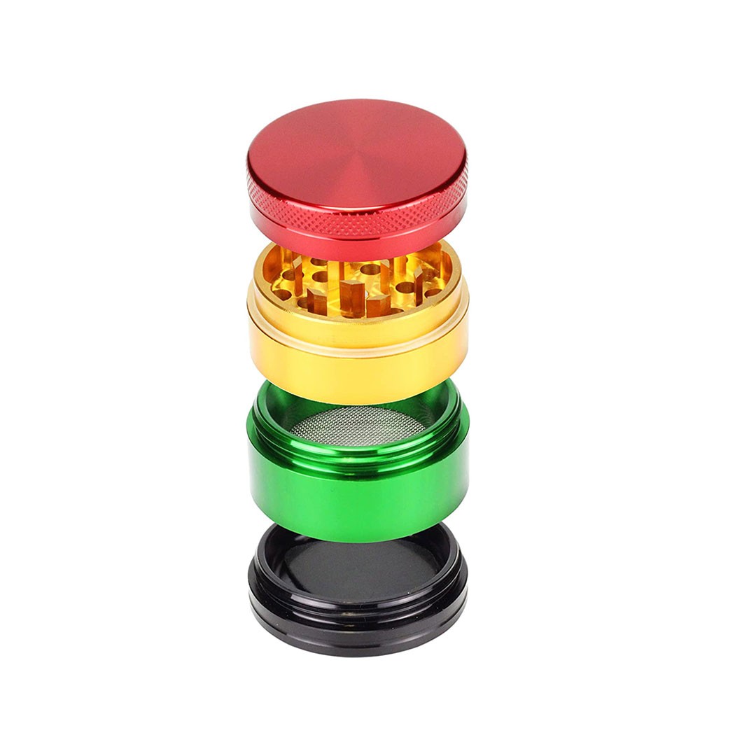Grinder in alluminio 4 parti - ø 4 cm - Rasta Grinder in alluminio 4 parti - ø 4 cm - Rasta