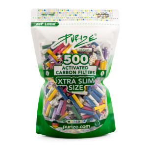 PURIZE - XTRA Slim Size - 6mm - 500 Filtri a carboni attivi
