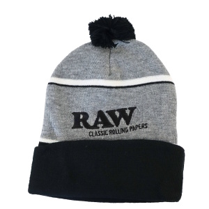 ROLLING PAPERS X RAW WINTER HAT - BLACK & GREY - taglia Unica